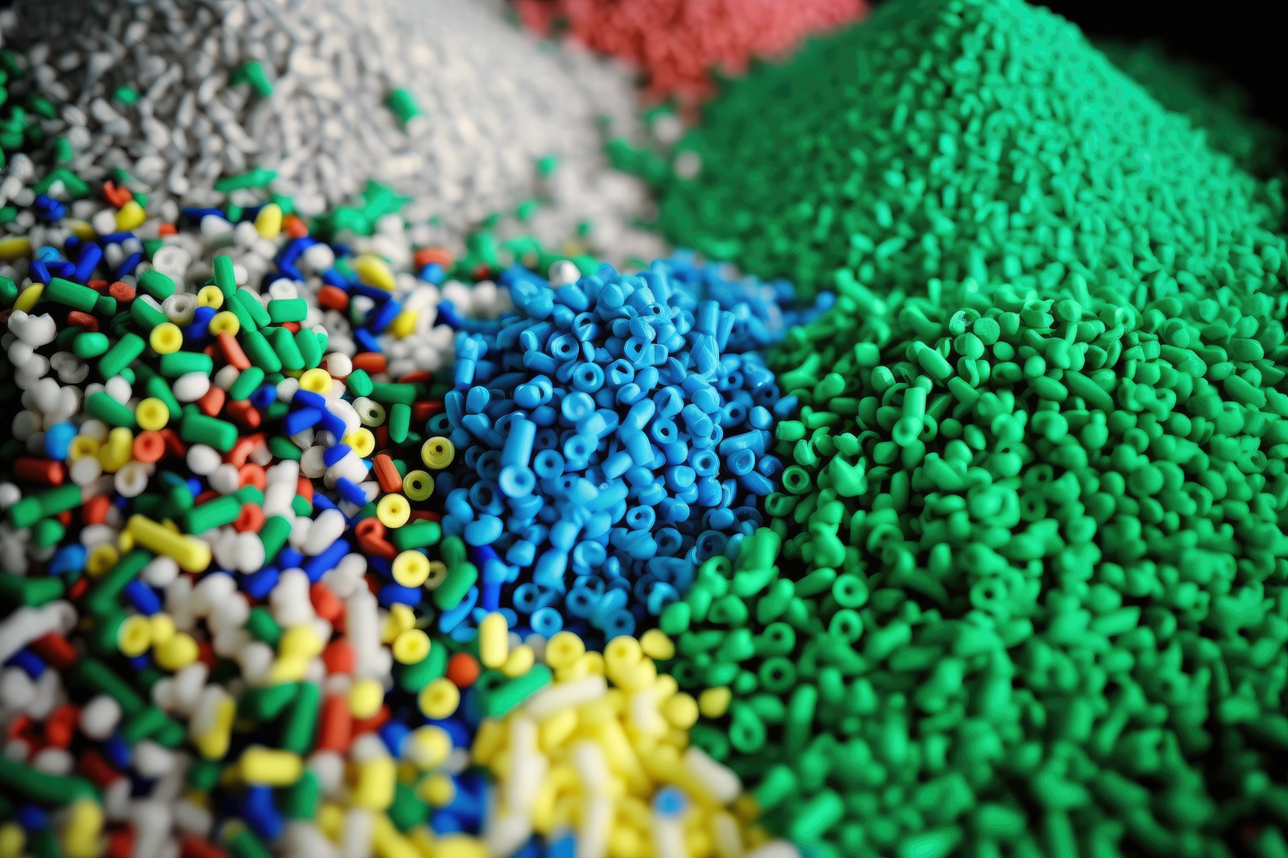 A pile of different colored sprinkles sitting on top of each other. Generative AI